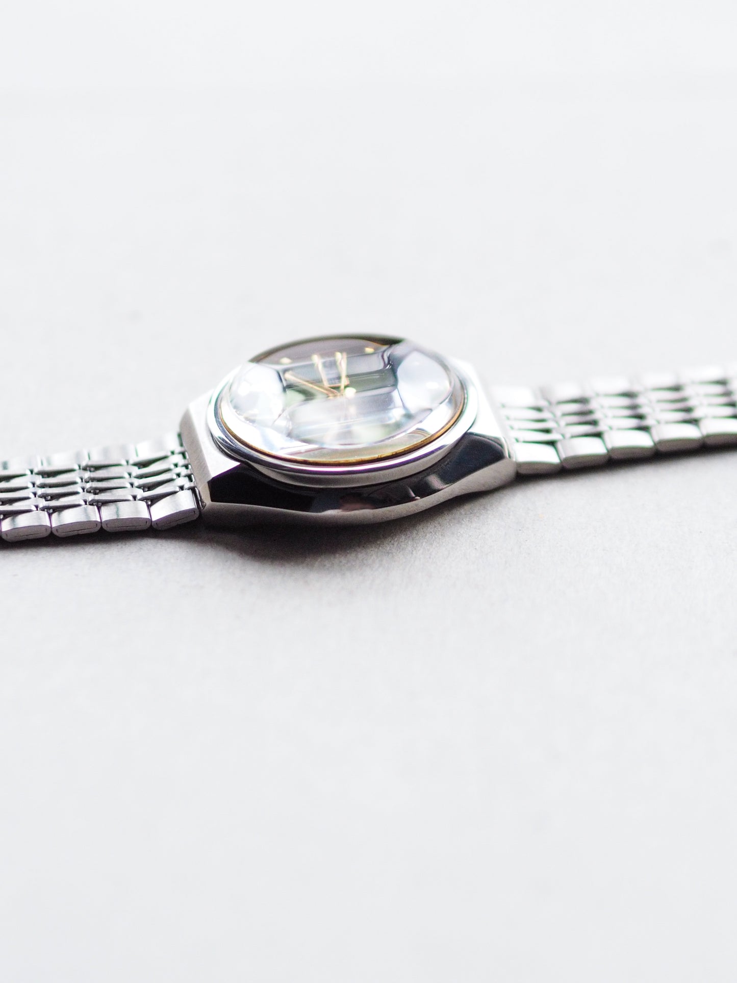 Seiko LM 5606-7320 Lord Matic Faceted Crystal Green Radial Sunburst Dial