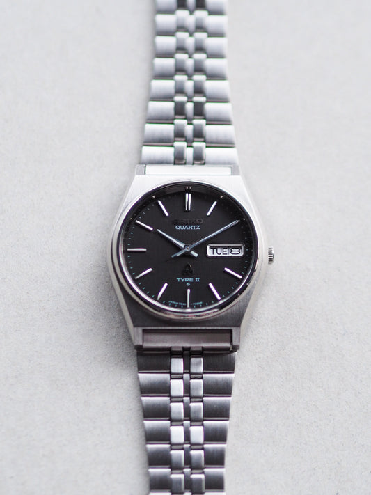 Seiko Type II 7546-7050 Dark Gray Linen Textured Dial