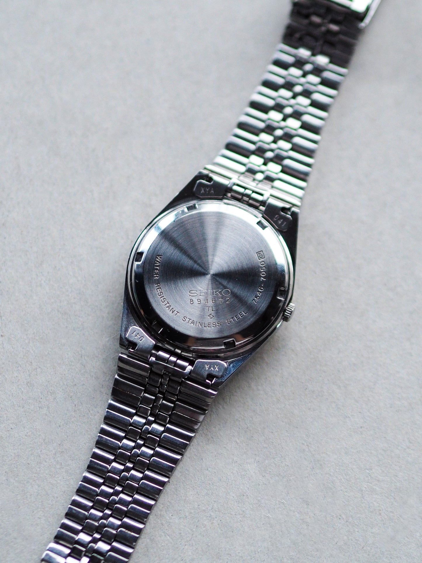 Seiko Type II 7546-7050 Dark Gray Linen Textured Dial