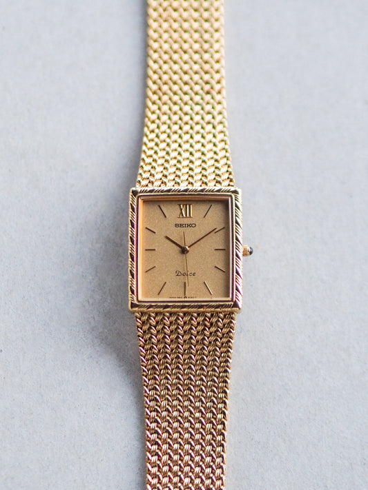 Seiko Dolce 9531-5100 Gold Sand Textured Dial
