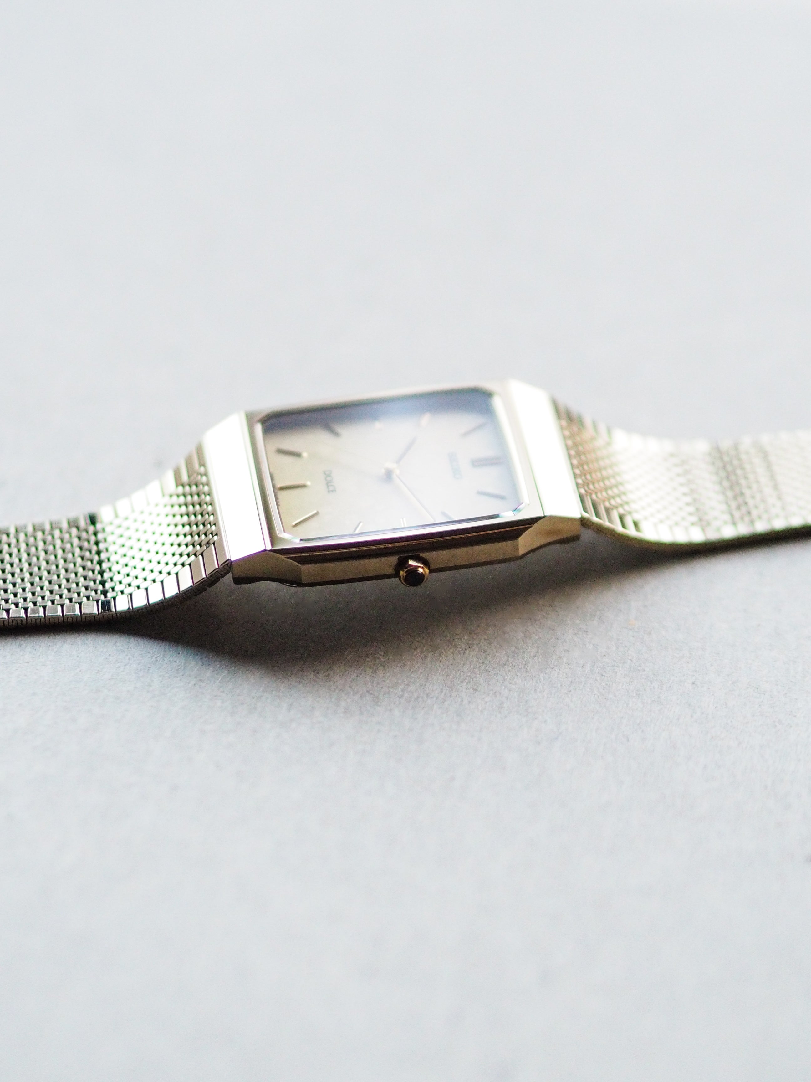 Seiko Dolce 5E61-5A00 Tank Tungsten Carbide Gold Flake Dial