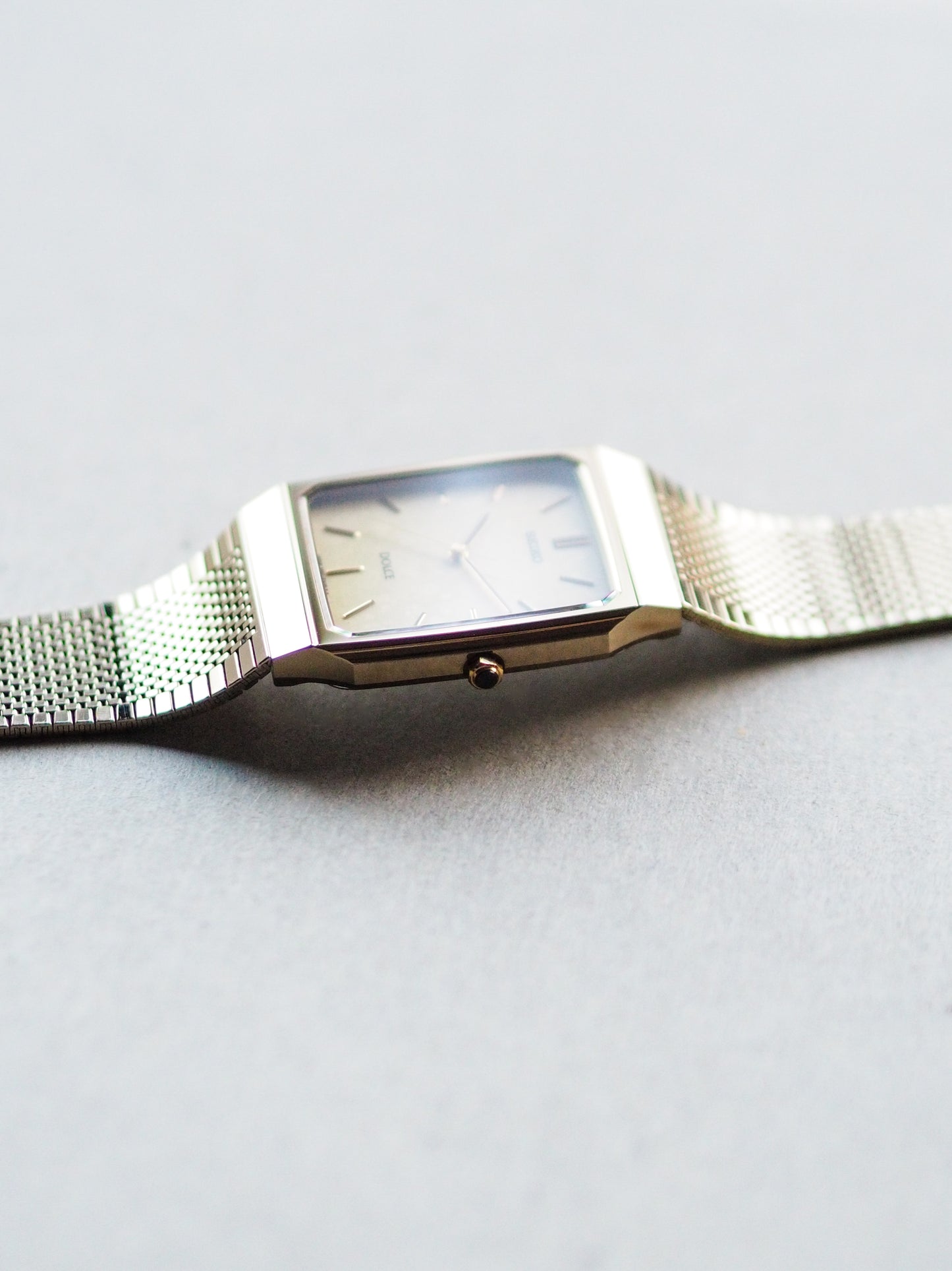 Seiko Dolce 5E61-5A00 Tank Tungsten Carbide Gold Flake Dial