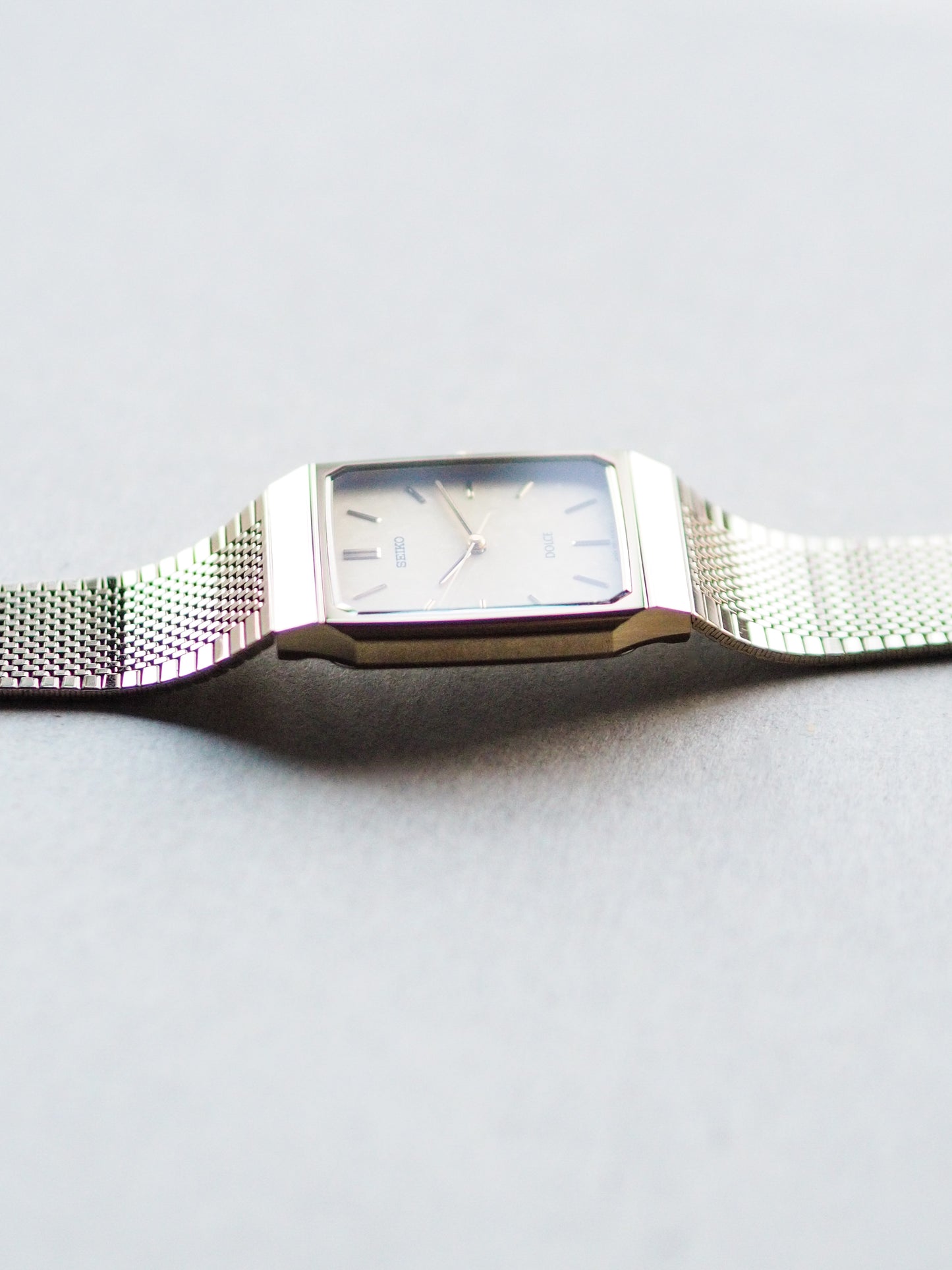 Seiko Dolce 5E61-5A00 Tank Tungsten Carbide Gold Flake Dial