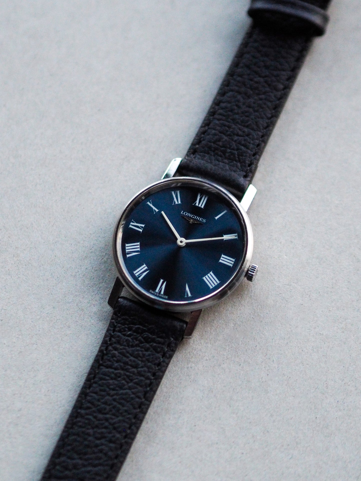 Longines 16 306885 / 7821 8 Manual Winding Blue Sunburst Roman Dial