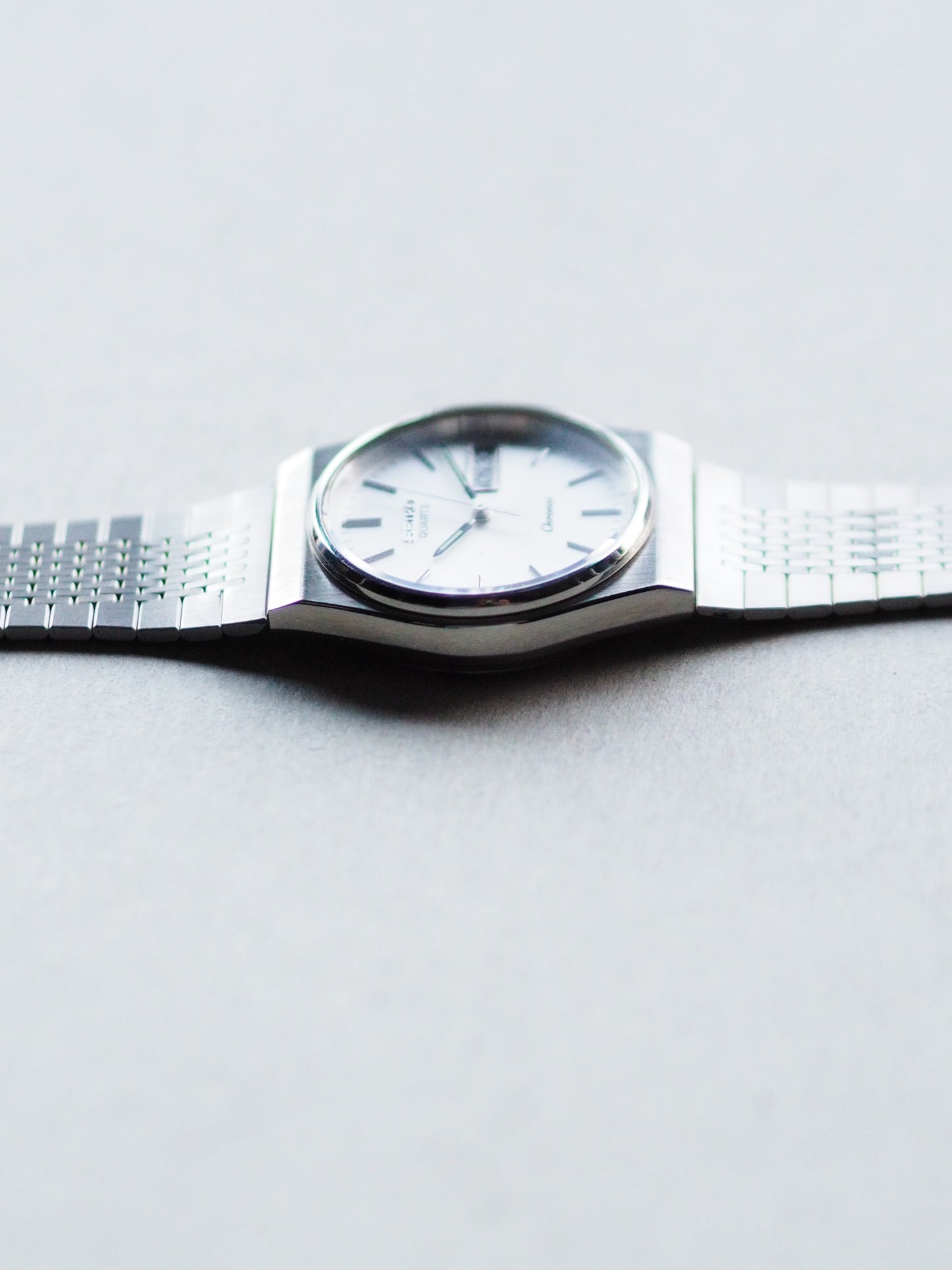 Seiko Chronos JDM 8123-7090 Silver Sunburst Dial