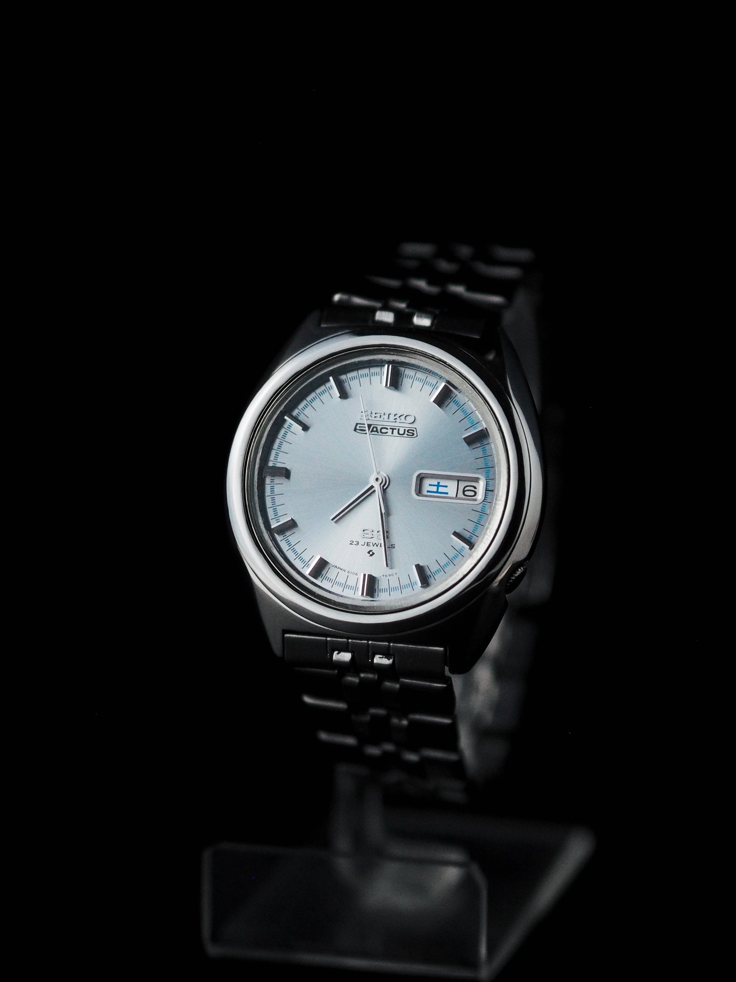 Seiko 5 Actus SS 6106-7520 JDM Icy Blue Sunburst Dial