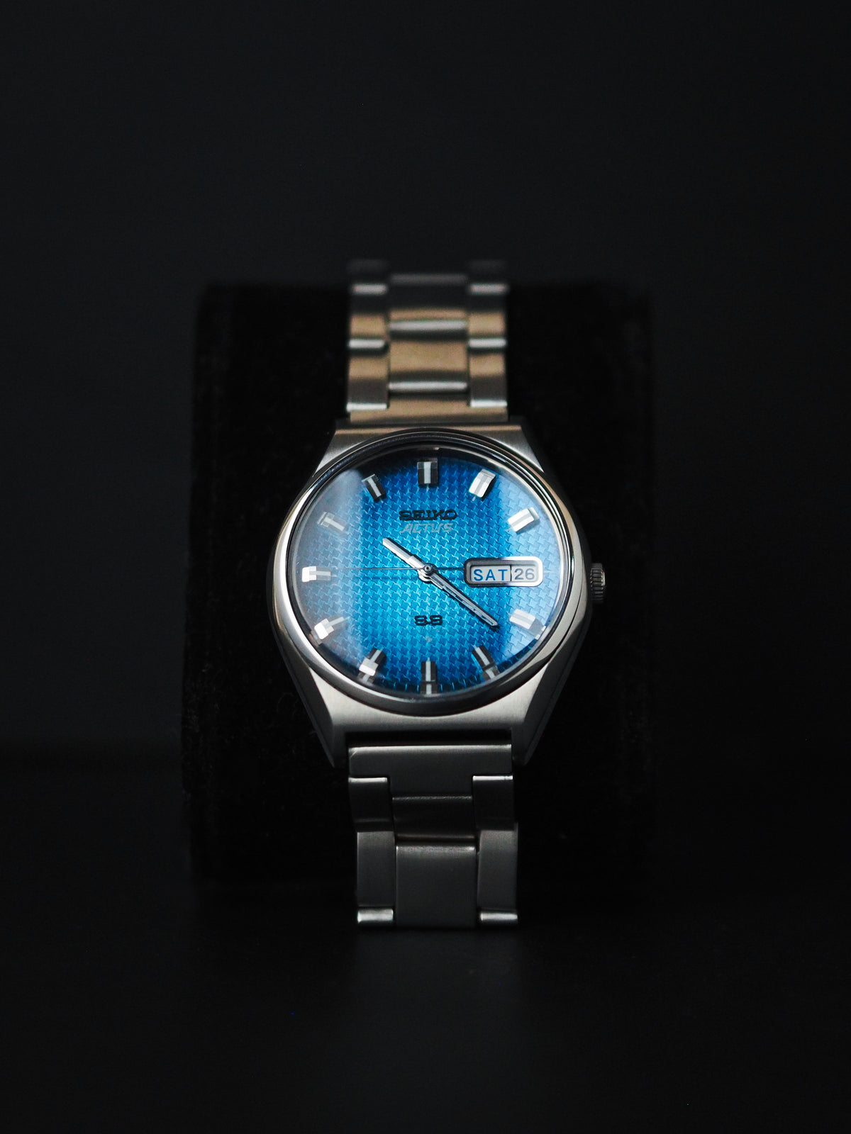 Seiko Actus SS 6306-8030 Blue Shuriken Wave Textured Dial