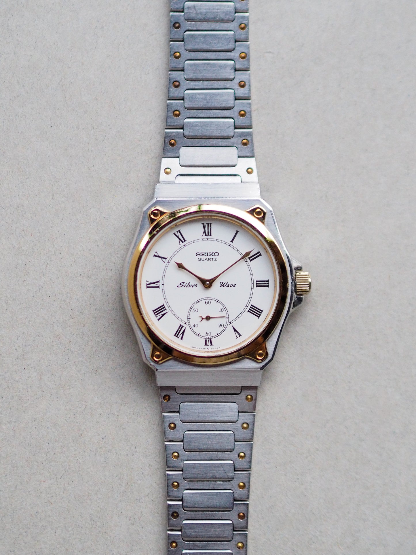 Seiko Silverwave 2628-0060 Sub-second Two Tone White Dial