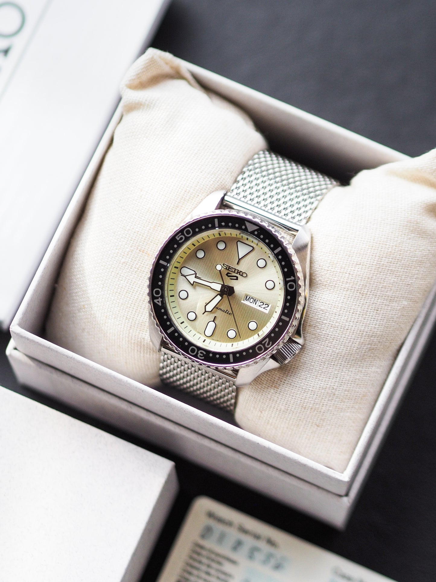 Seiko 5 Sports SRPE75K1 Champagne Sunray Dial