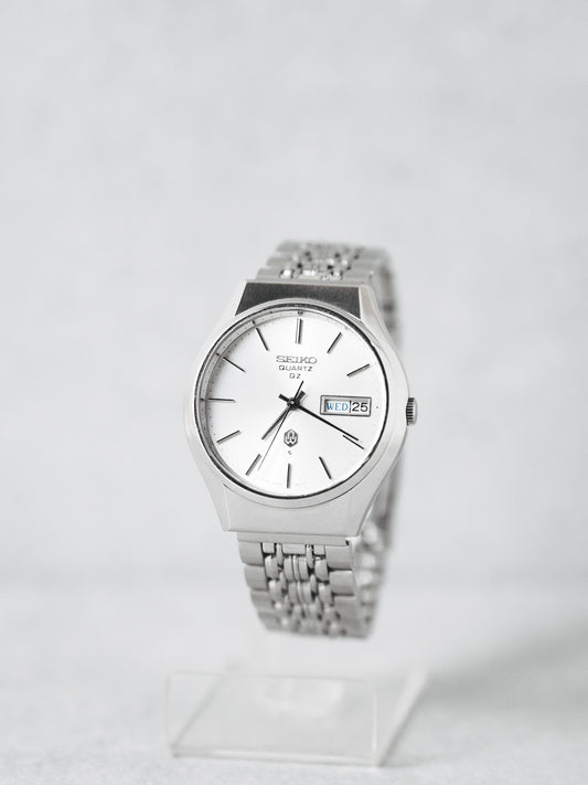 Seiko QZ 0923-8010 Quartz White Sunburst Dial