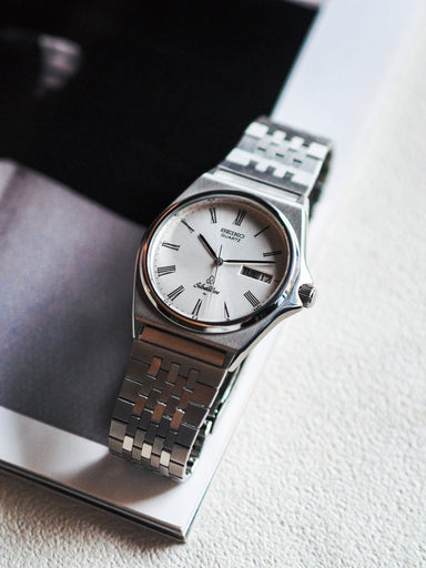 その他 SEIKO QUARTZ Silver Wave SEIKO WATCH SILVER WAVE 6433-7000 QUARTZ STAINLESS STEEL DAY DATE