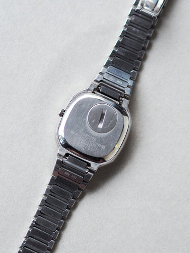 Seiko Grand Quartz 9943-5020 Twin Quartz TV Shape Silver Sunburst Dial