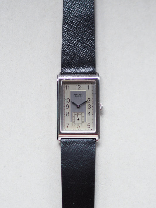 Seiko Quartz 2628-5120 Tank PDP Case Sub-second Silver Dial