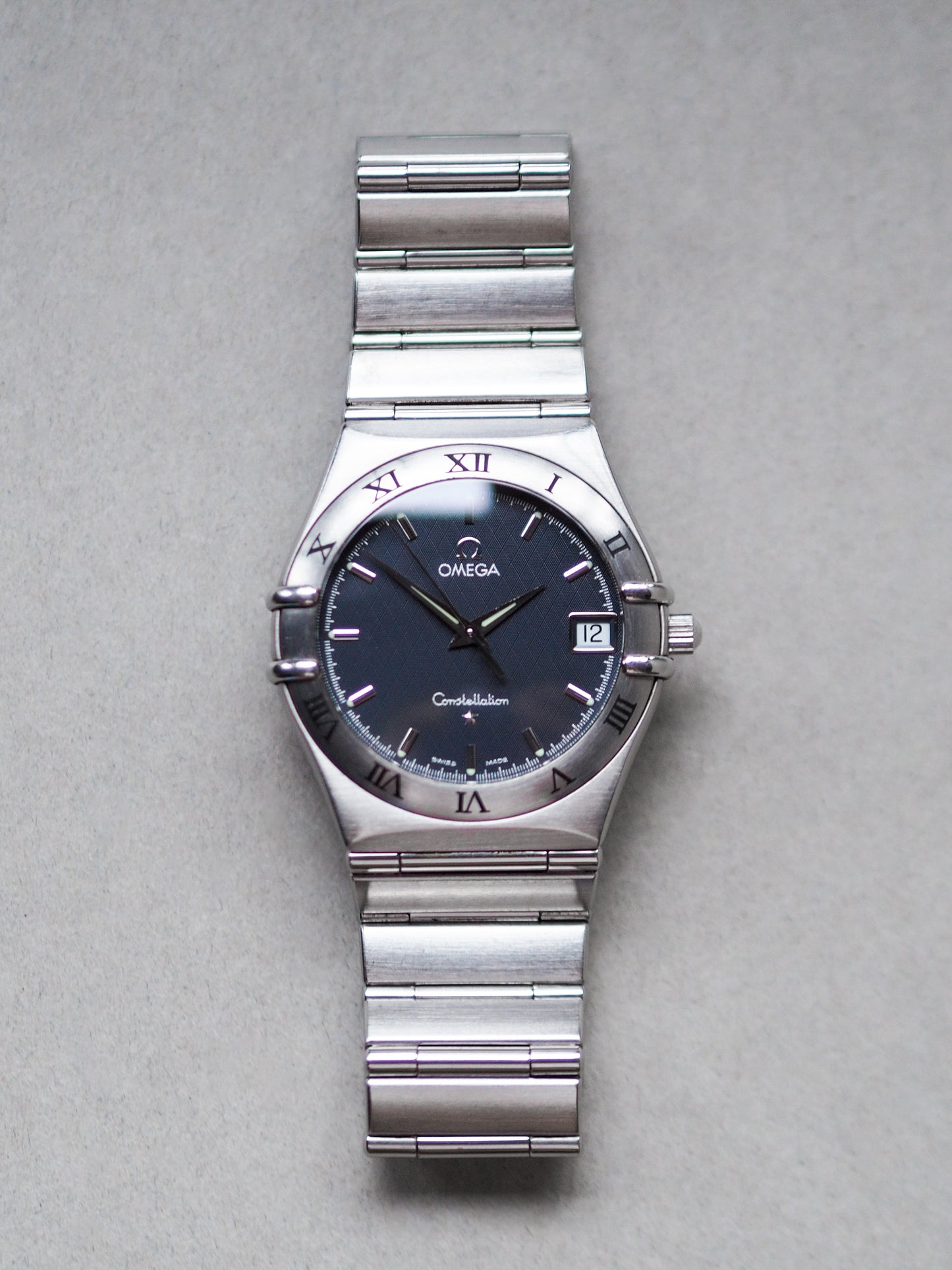 Omega Constellation 1512.40 Quartz Dark Blue Gray Dial
