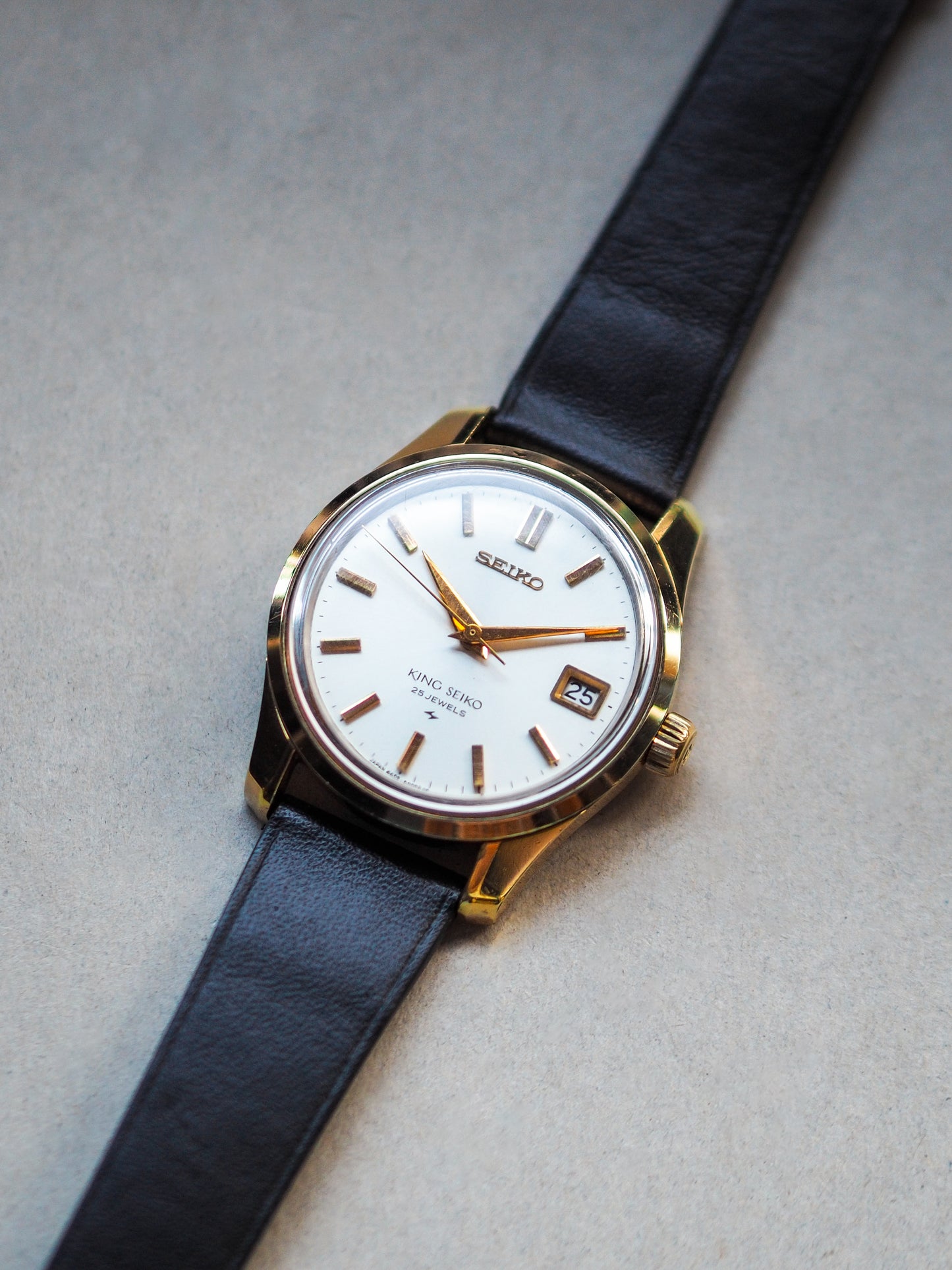 Seiko 44KS King Seiko 4402-8000 SGP Silver Sunburst Dial