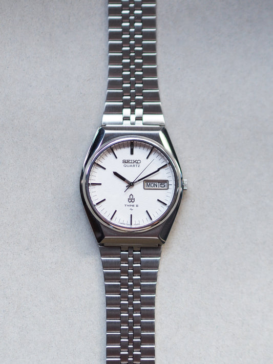 Seiko Type II 7123-7010 White Textured Dial