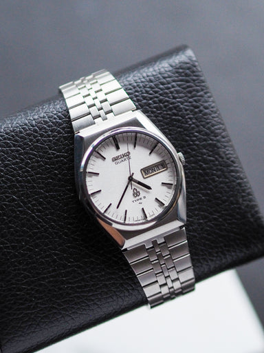 Seiko Type II 7123-7010 White Textured Dial