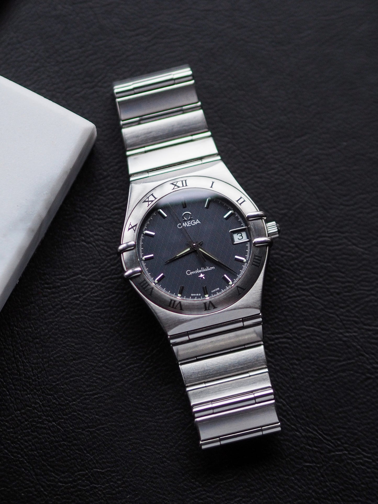 Omega Constellation 1512.40 Quartz Dark Blue Gray Dial