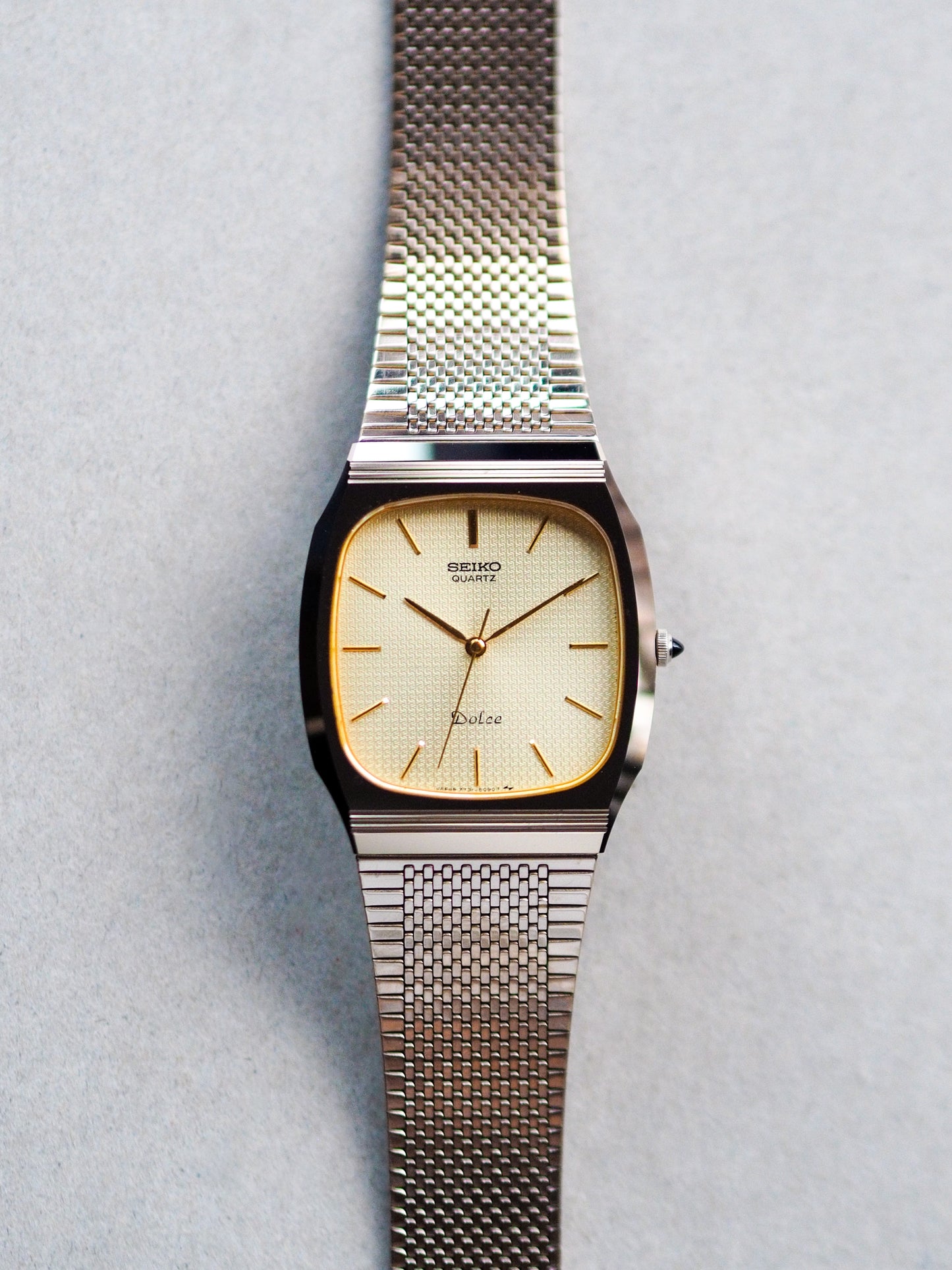 Seiko Dolce 7731-5090 Tank NSAG Champagne Textured Dial