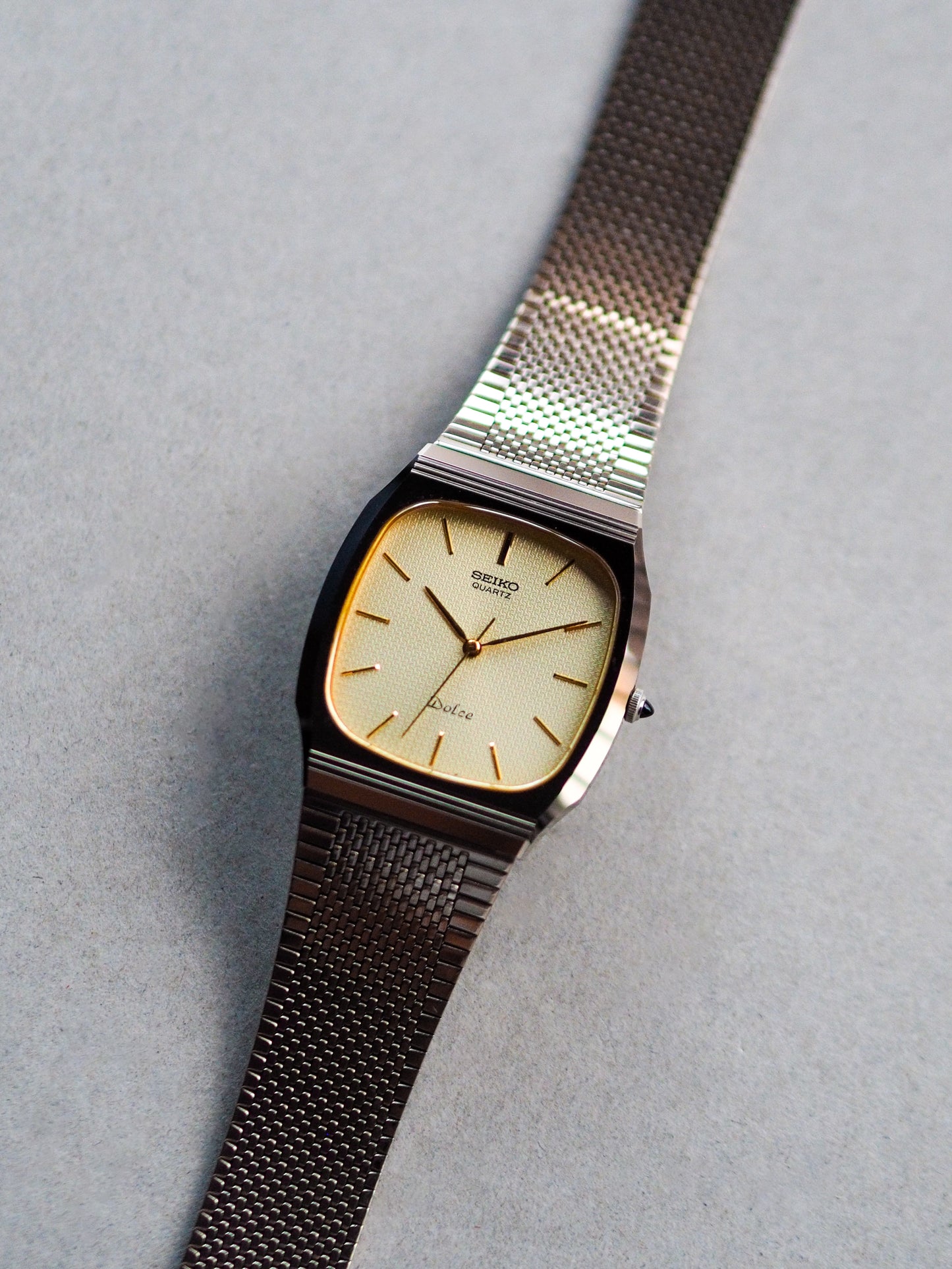 Seiko Dolce 7731-5090 Tank NSAG Champagne Textured Dial