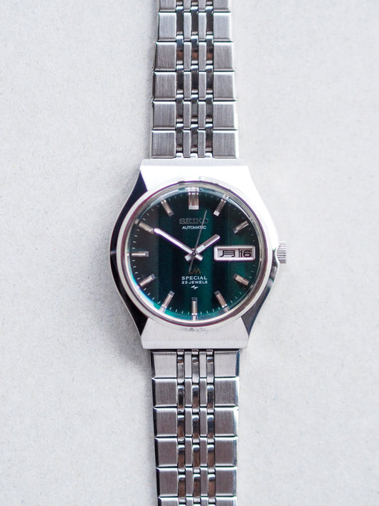 Seiko LM 5216-7040 Lord Matic Special Faceted Crystal Green Gradient Dial