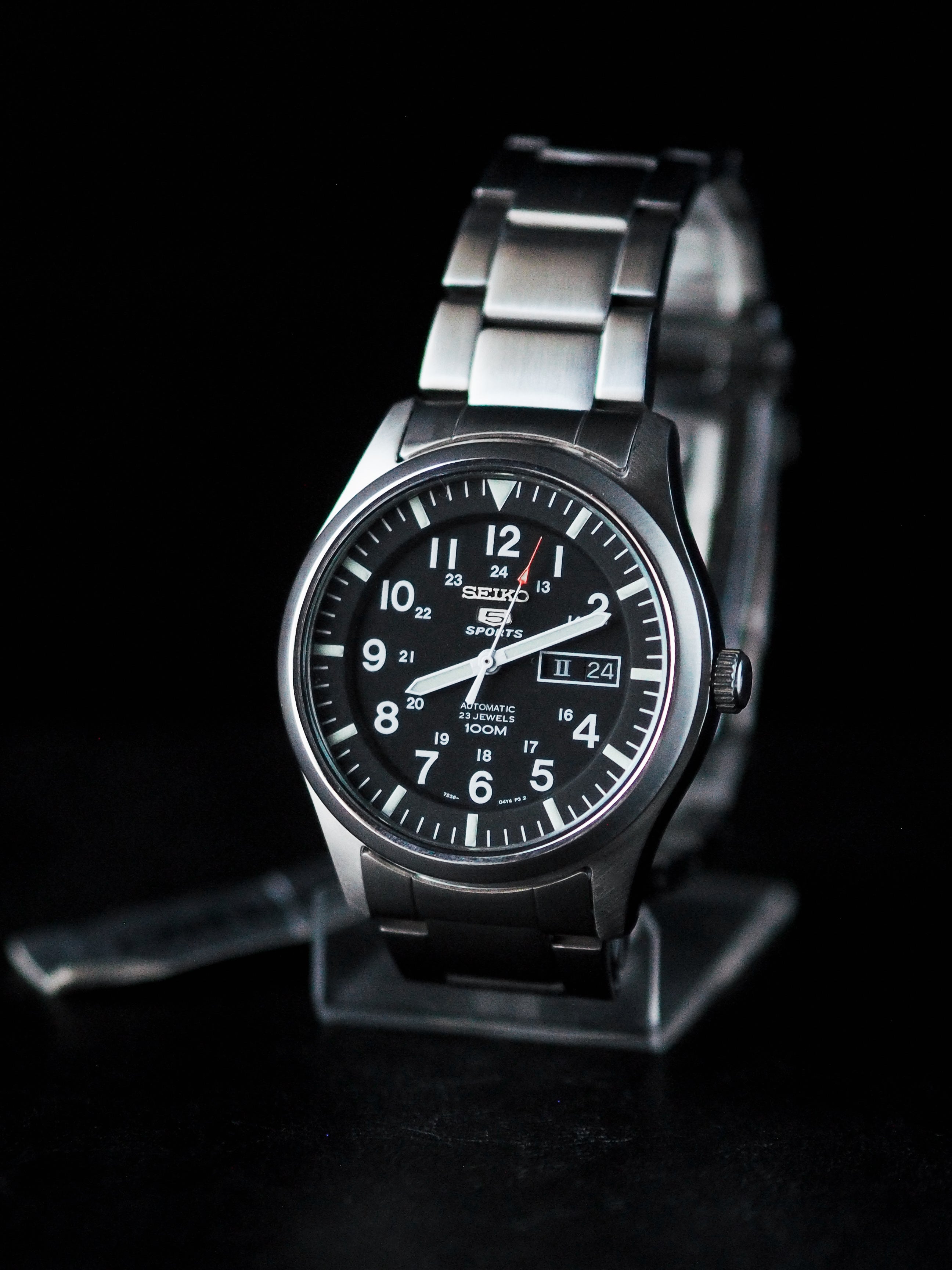 Seiko 5 Sports SNZG13K1 Military Black Dial