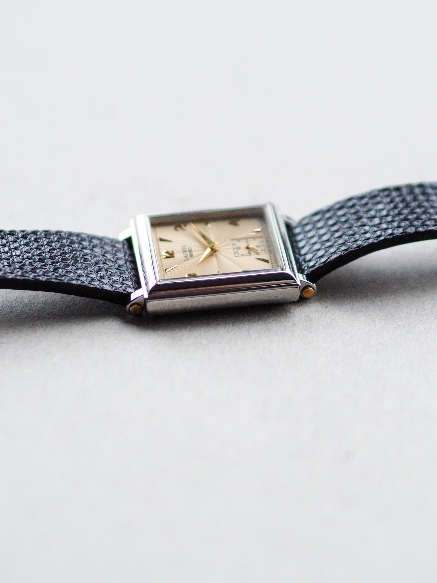 Seiko Laurel 7N07-5A00 Sub Second Beige Guilloche Dial