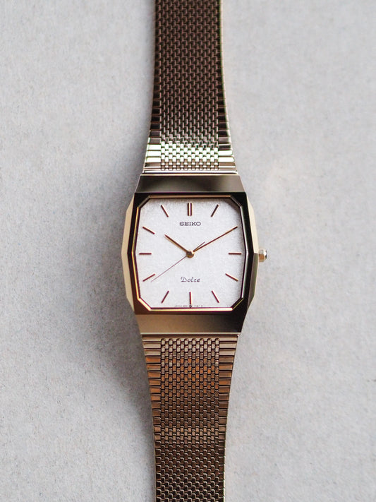 Seiko Dolce 9531-5150 Tungsten Carbide White Textured Dial