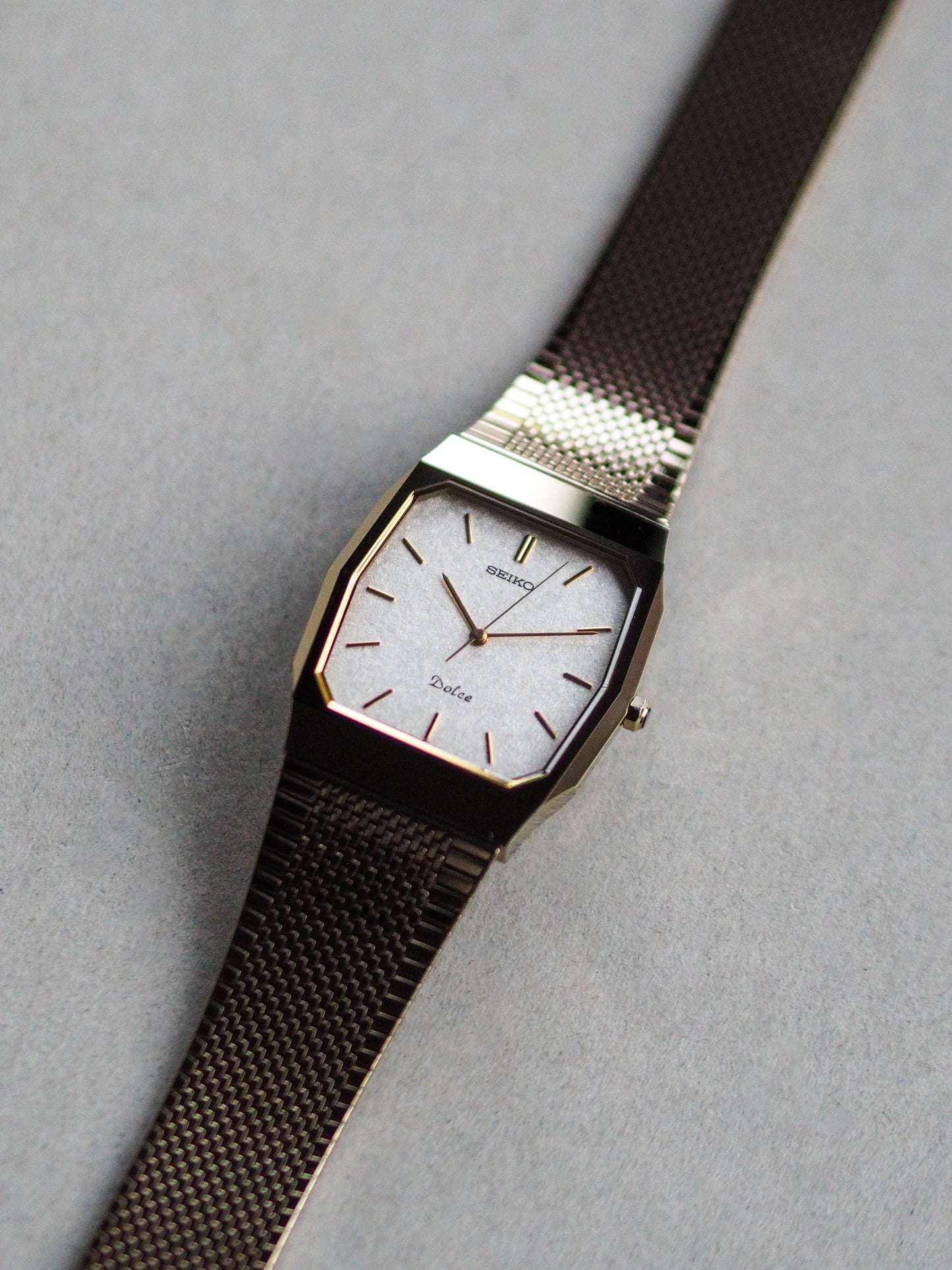 Seiko Dolce 9531-5150 Tungsten Carbide White Textured Dial