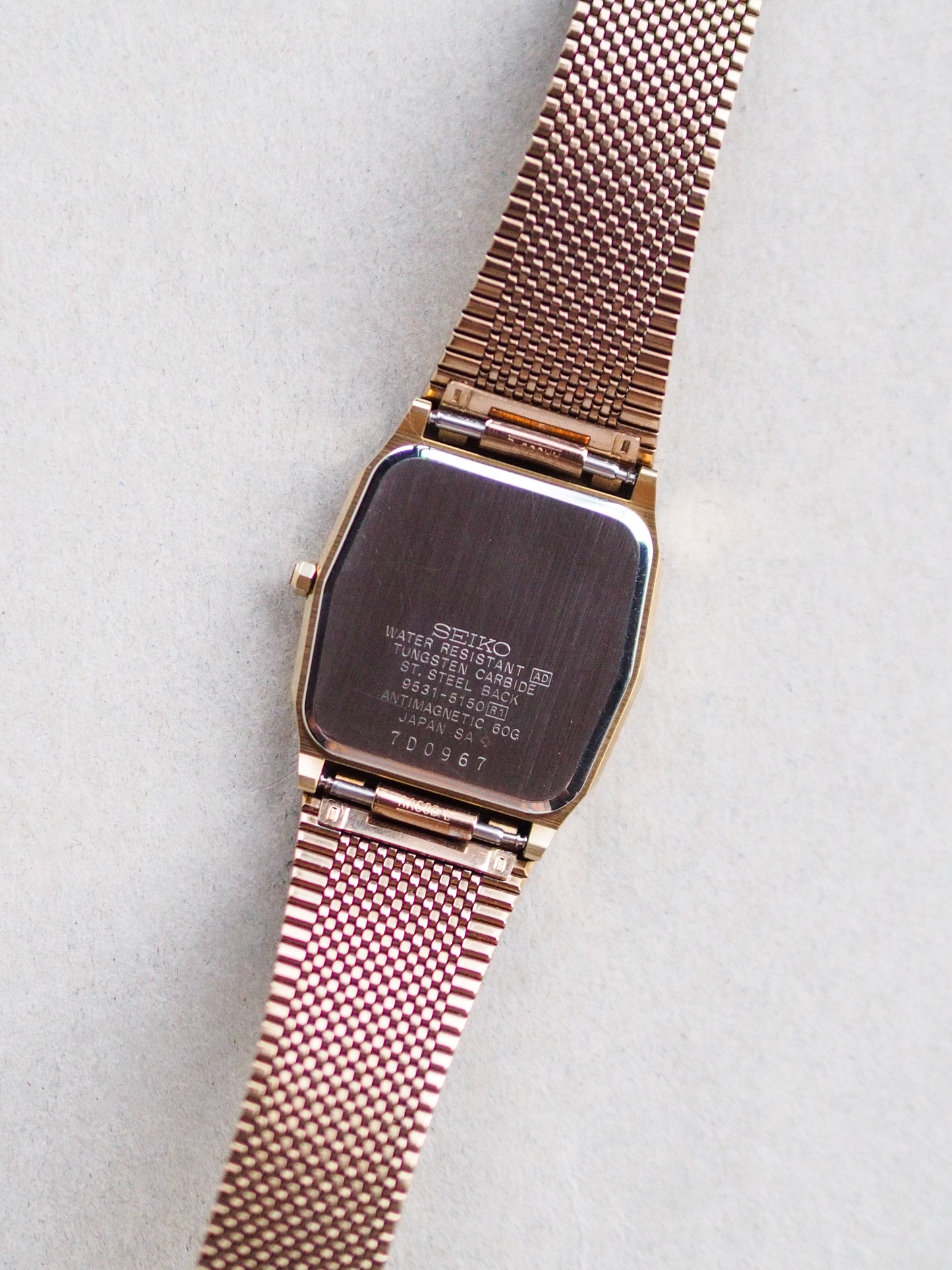 Seiko Dolce 9531-5150 Tungsten Carbide White Textured Dial