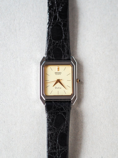 Seiko Dolce 7731-5070 Tank SHA Stepped Case Champagne Dial