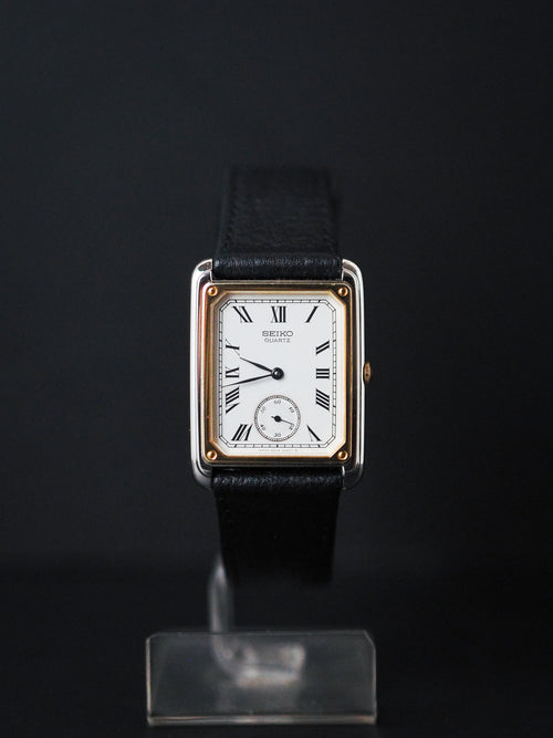 SEIKO TANK クォーツ 時計 ホワイト/ブラック rn-