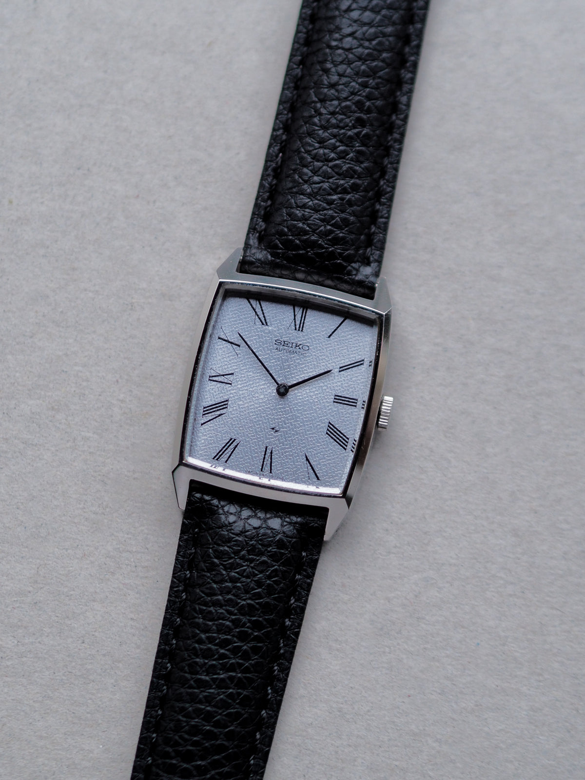 Seiko Chariot Automatic 2411-302B Silver Sunburst Tactile Textured Roman Dial