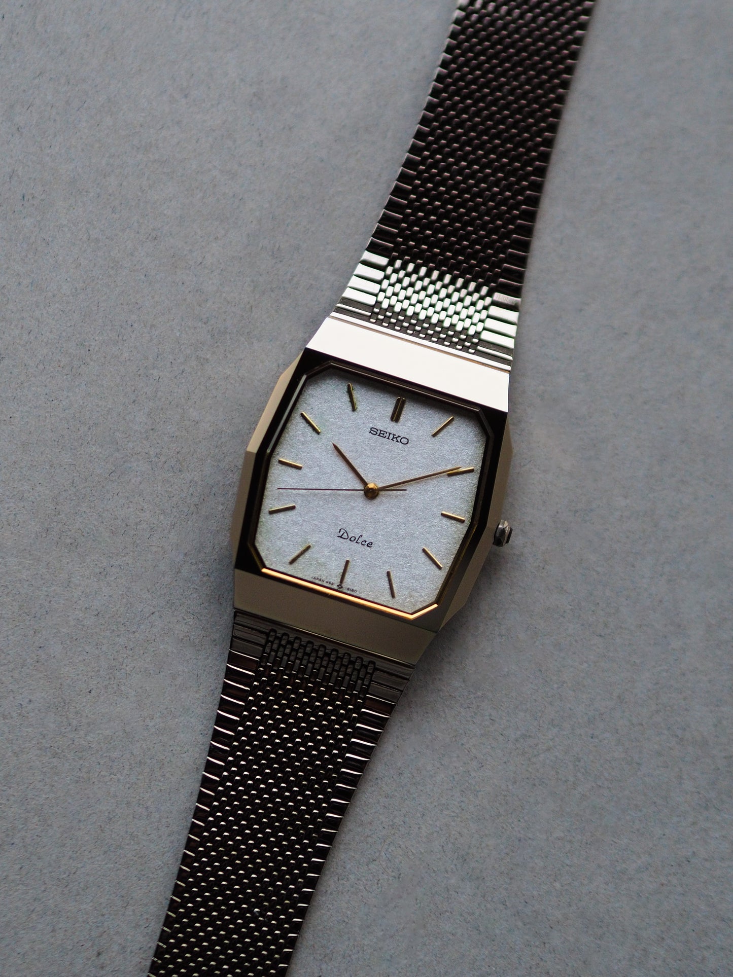 Seiko Dolce 9531-5150 Tungsten Carbide White Textured Dial