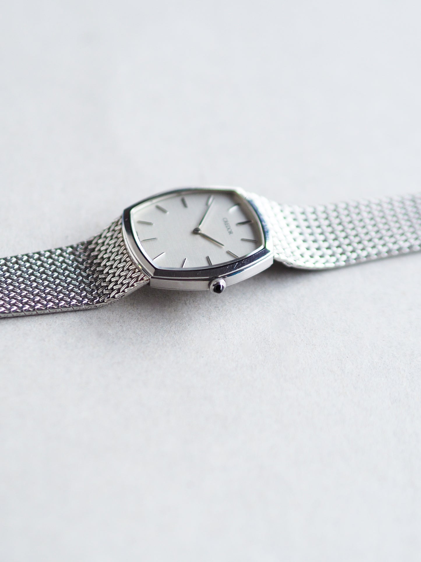 Credor 5930-5390 Hexagon Silver Linen Dial