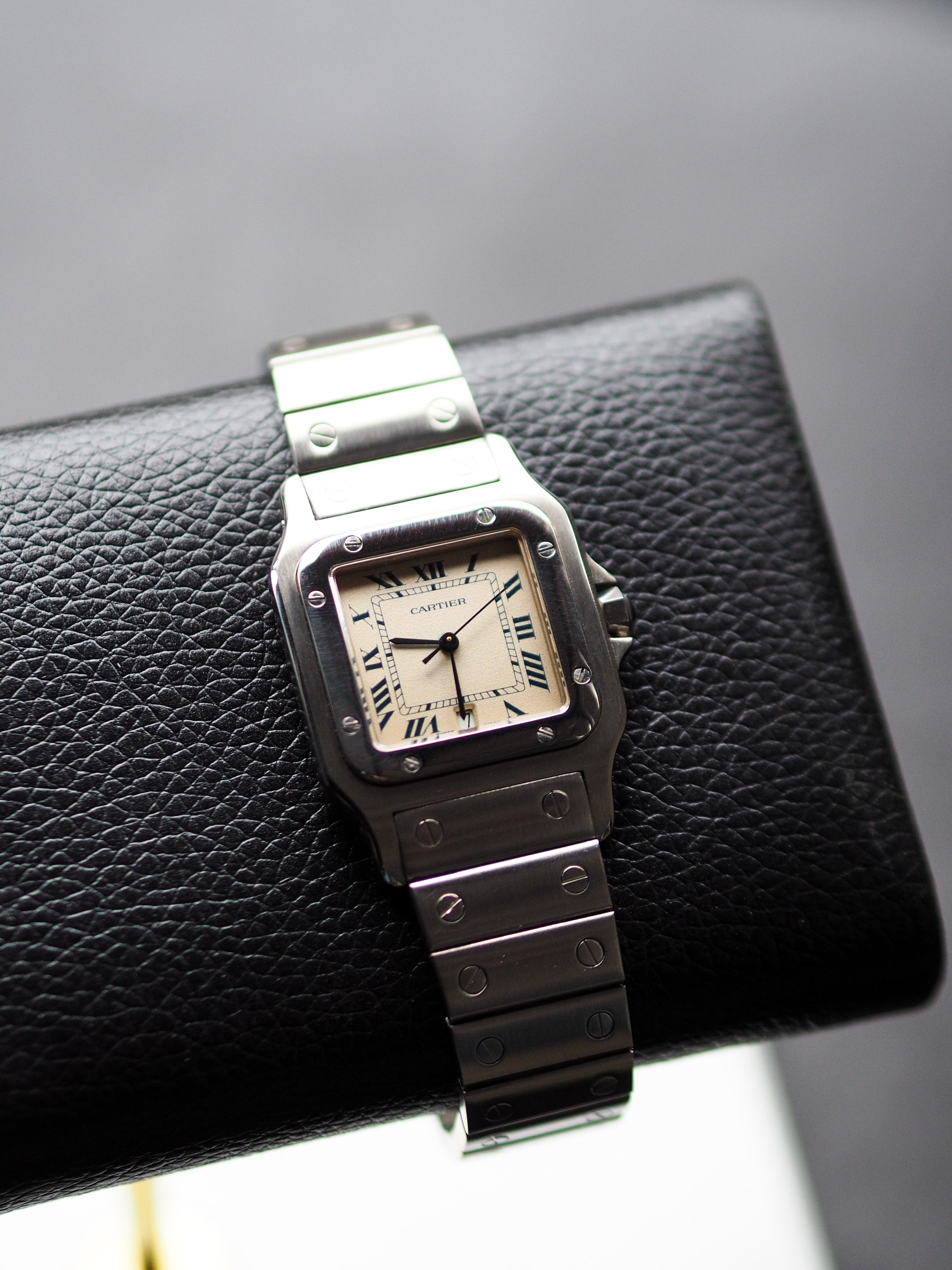 Cartier Santos Galbée LM W20018D6 Roman Ivory Dial
