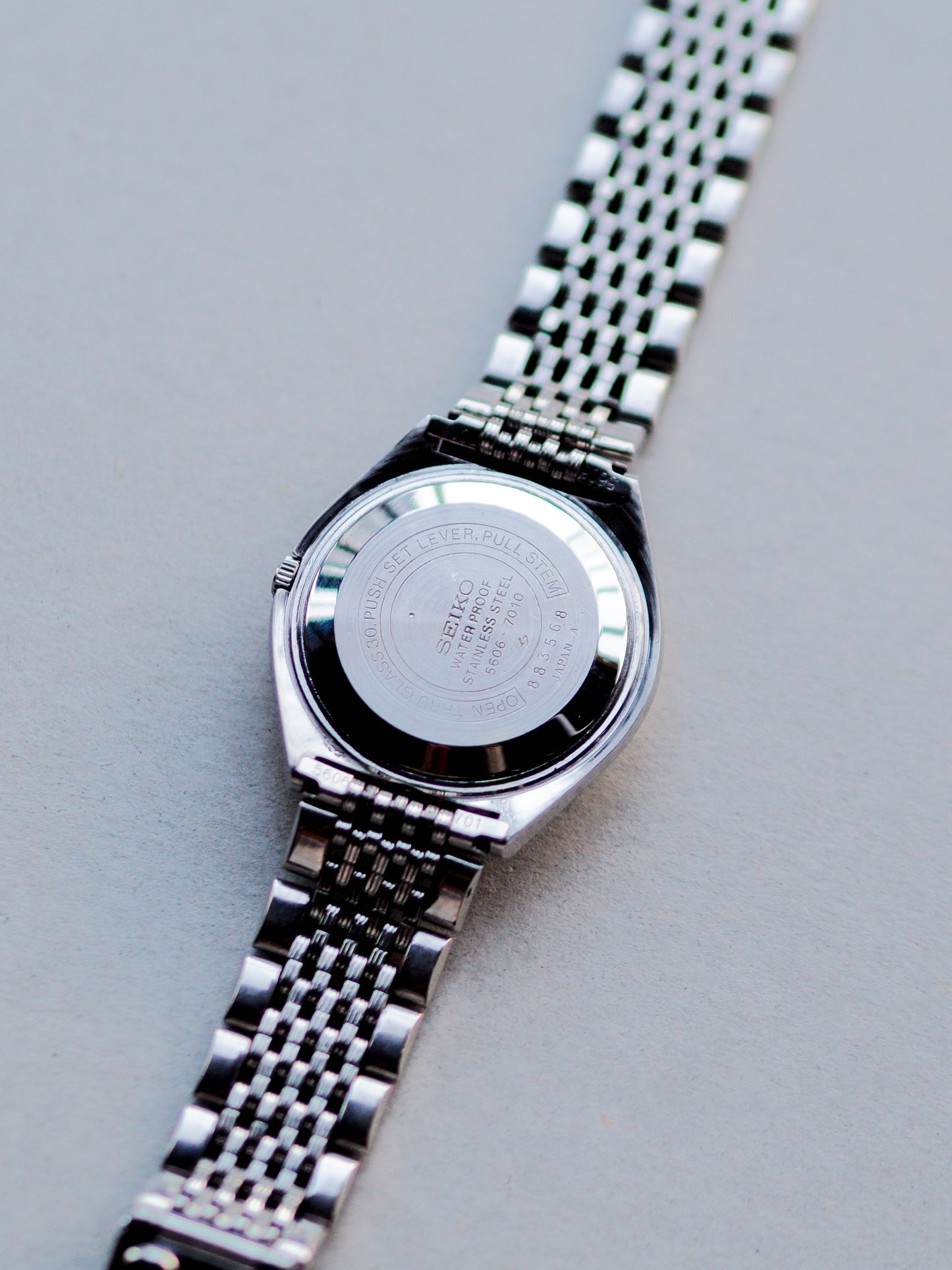 Seiko LM 5606-7010 Lord Matic Grey Linen Dial