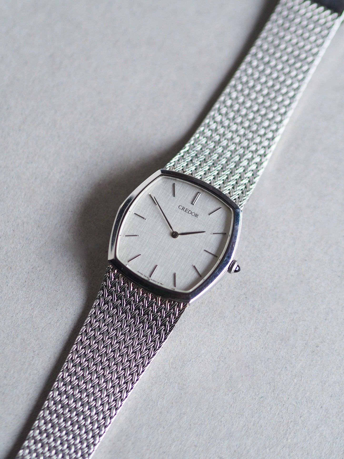 Credor 5930-5390 Hexagon Silver Linen Dial