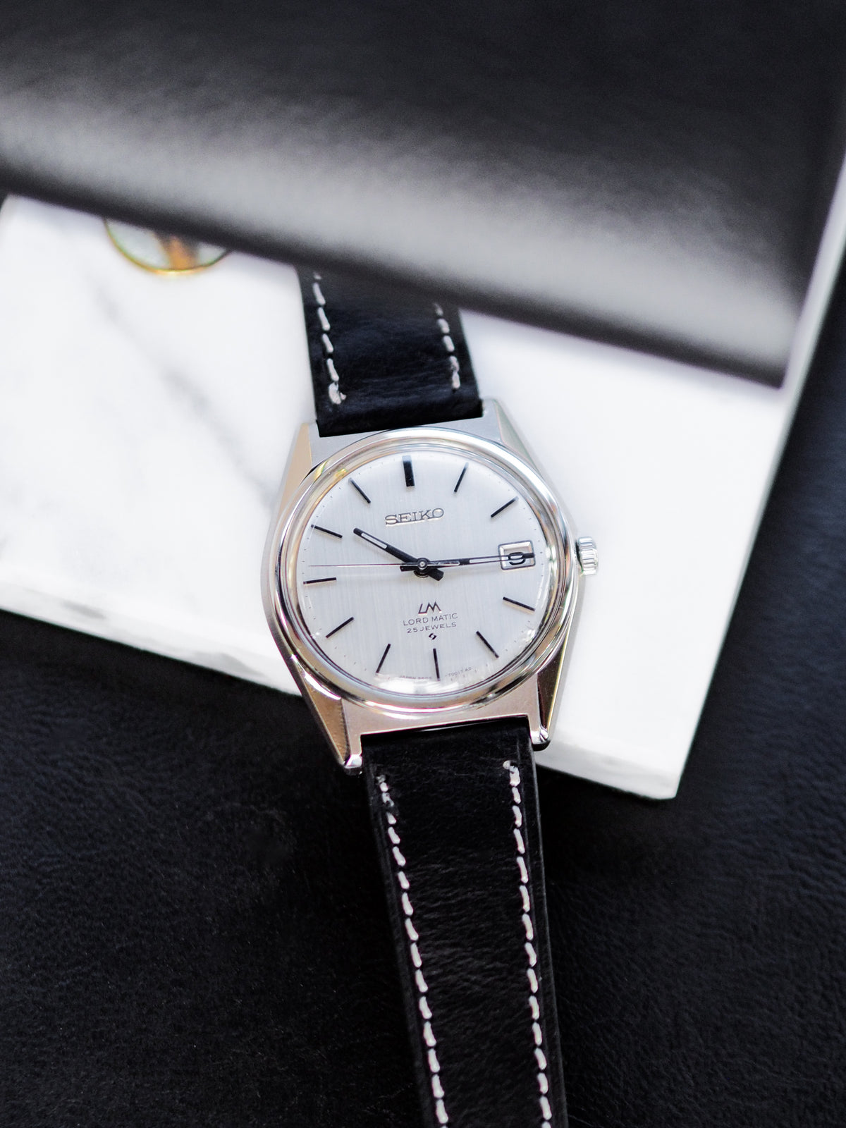 Seiko LM 5605-7020 Lord Matic White Linen Dial
