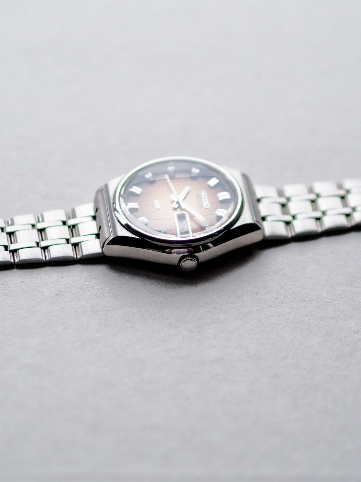 Seiko Actus SS 6306-8030 JDM Faceted Crystal Shuriken Brown Dial