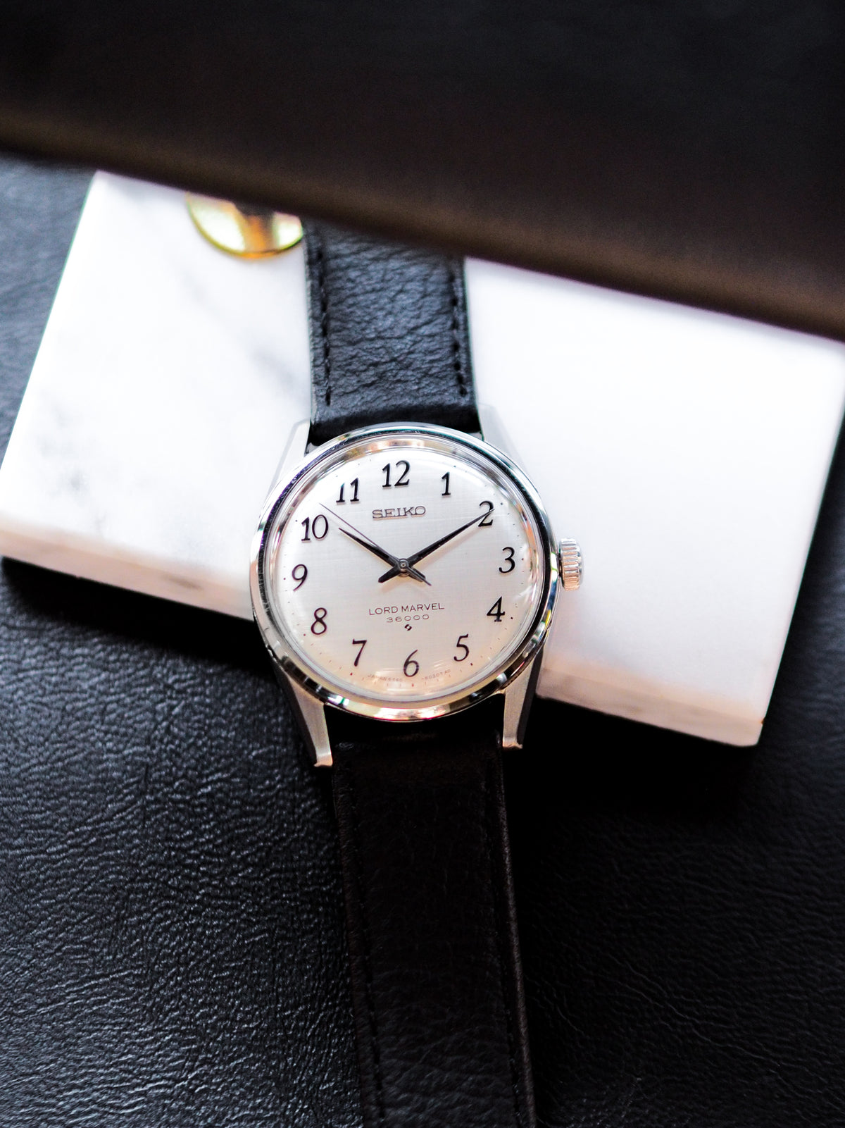 Seiko Lord Marvel 5740-8000 Hi-Beat 36000 White Linen Breguet Dial