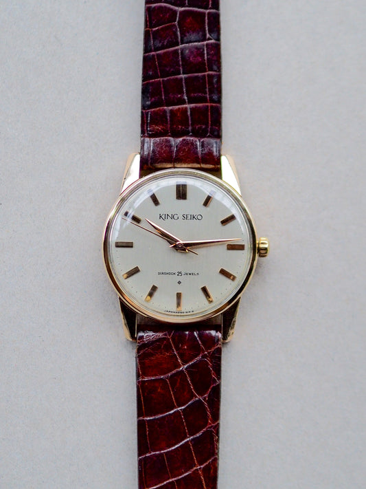 Seiko King Seiko 15034KS 14K Gold Filled SD Linen DIal