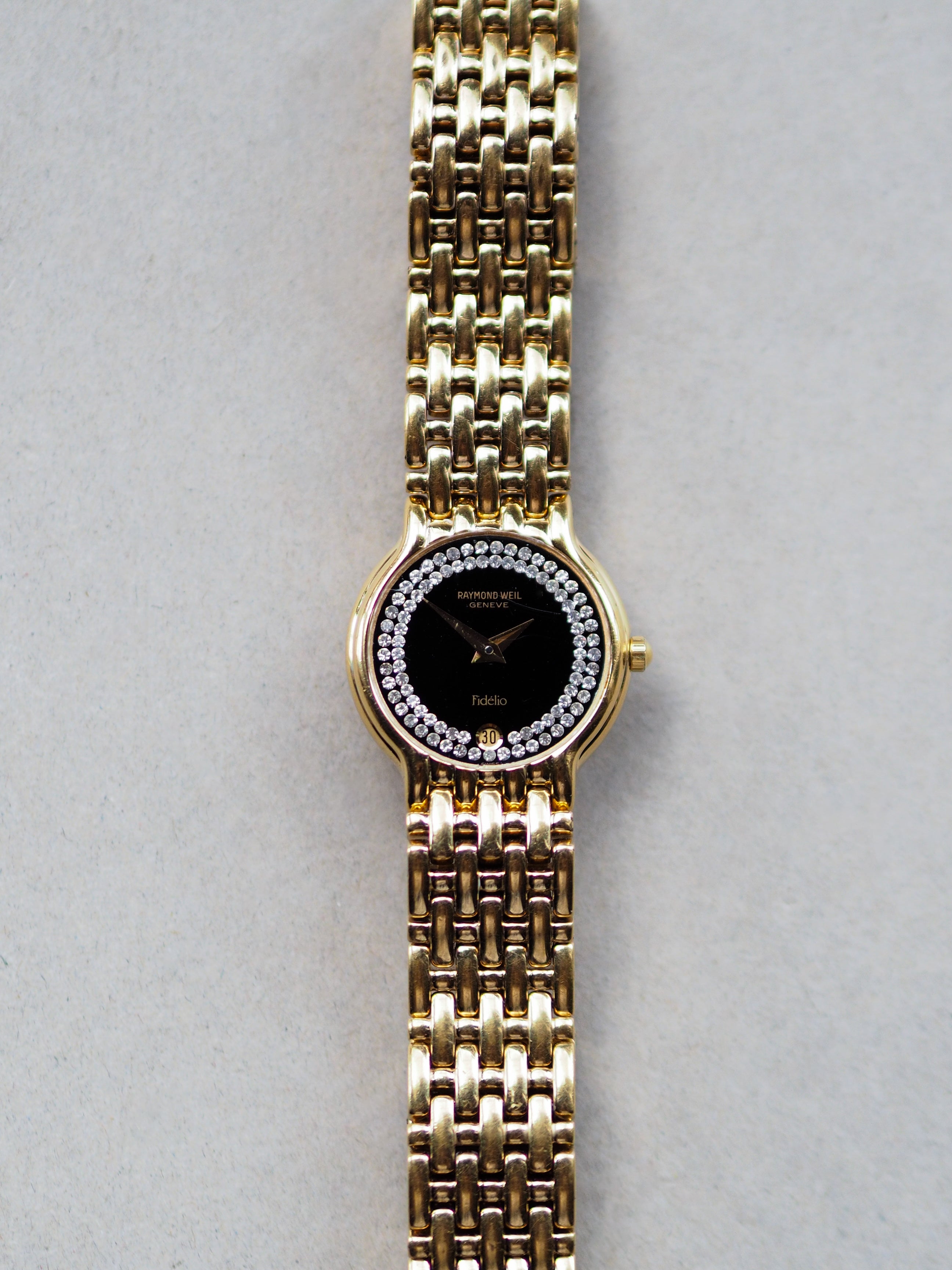 Raymond Weil Fidelio QZ 18K GP Black Diamond Dial