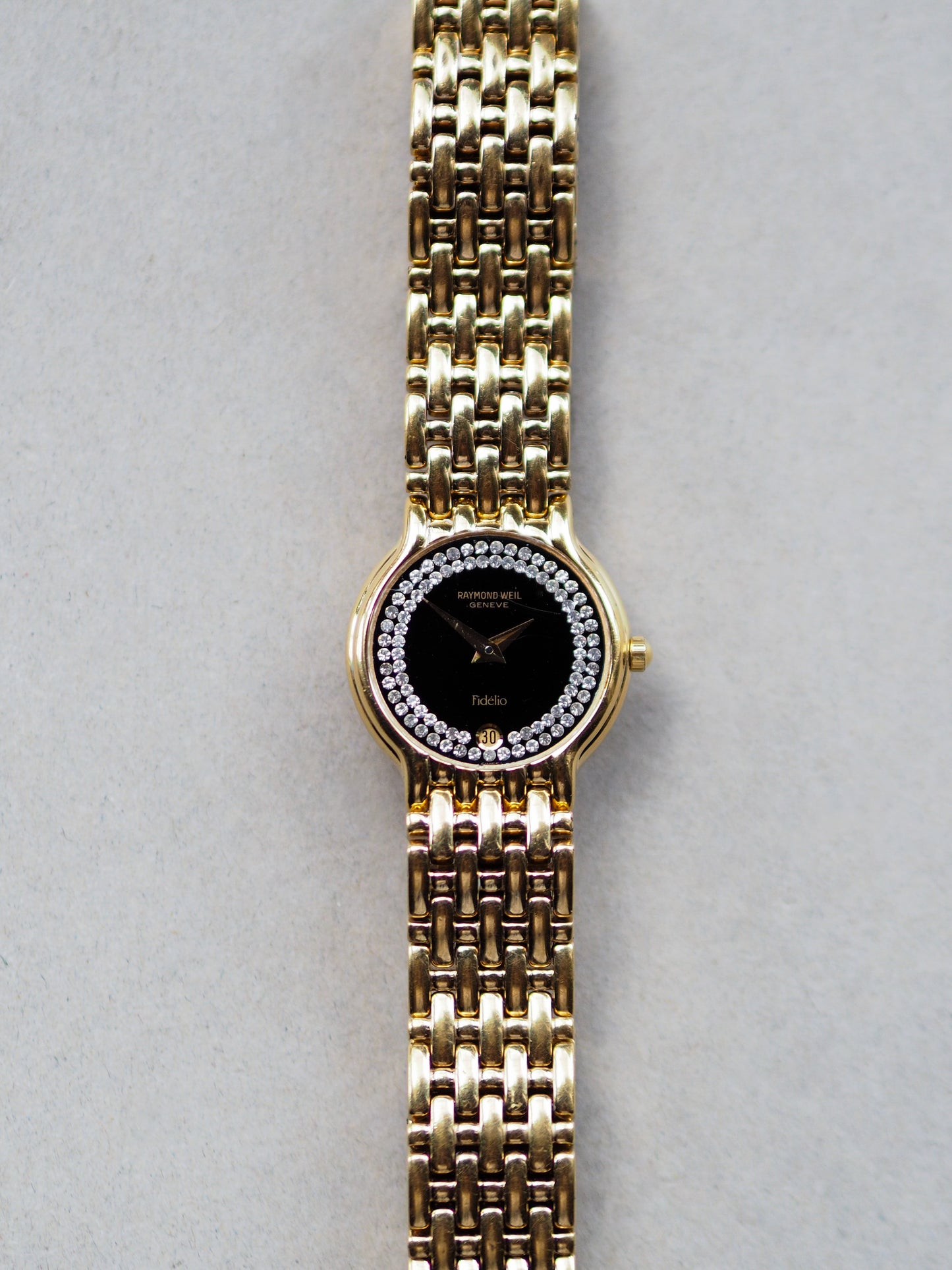 Raymond Weil Fidelio QZ 18K GP Black Diamond Dial