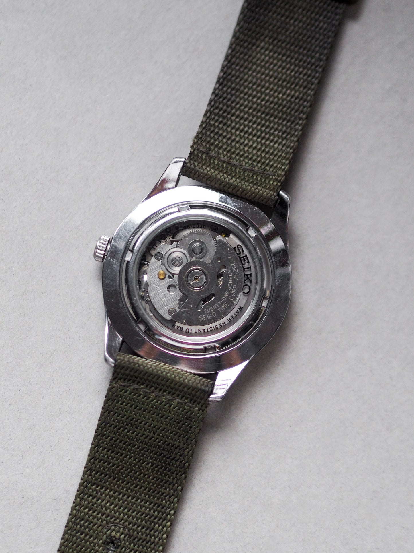 Seiko 5 Sports SNZG09K1 7S36-0330 Military Matte Green Dial