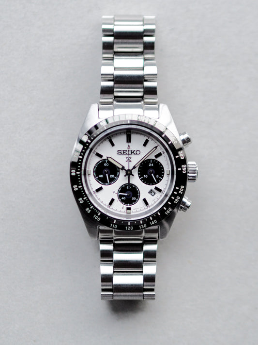 Seiko Prospex SBDL085 V192-0AF0 Chronograph Solar Quartz White Panda Dial