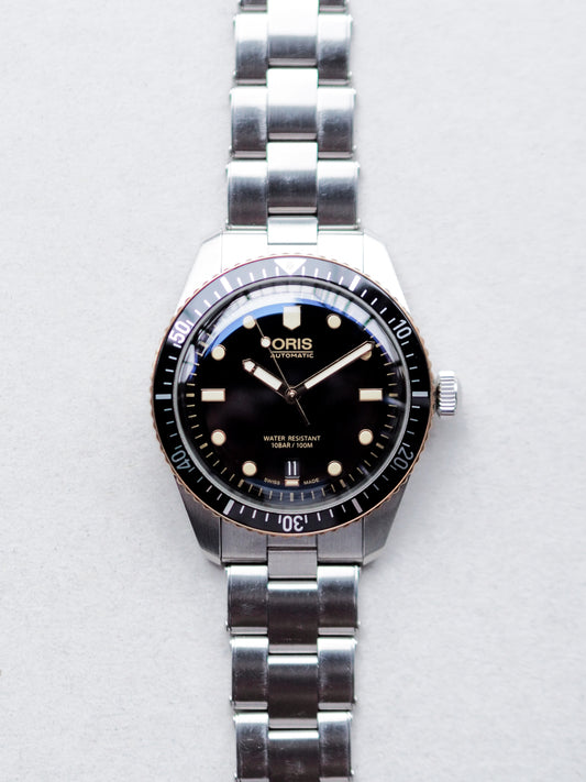 Oris Divers Sixty-Five 01-733-7707-4354-07-8-20-18 Black Dial Stainless Steel Bracelet