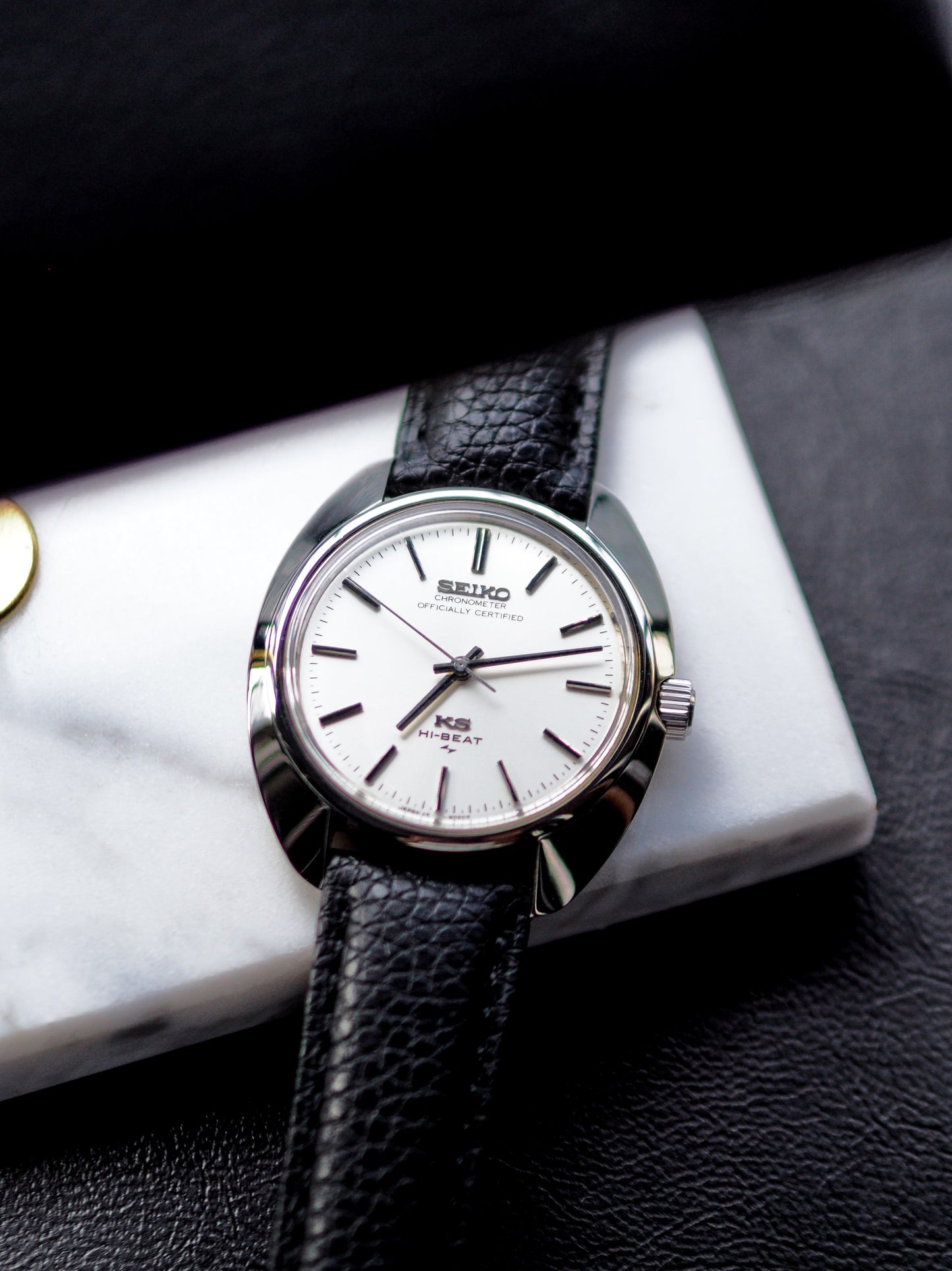 Seiko 45KS King Seiko 45-8010 Chronometer White Sunburst Dial