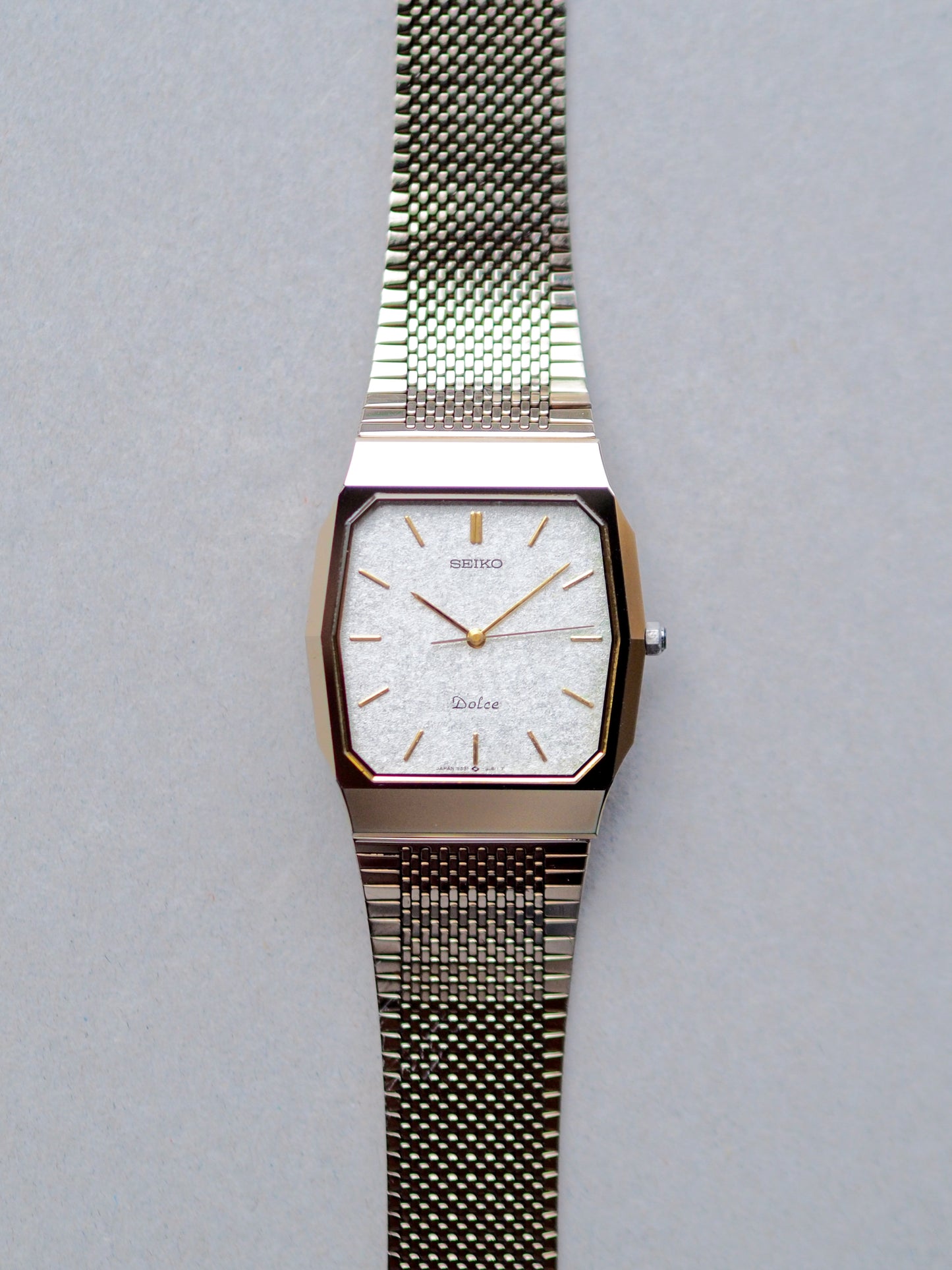Seiko Dolce 9531-5150 Tungsten Carbide White Textured Dial