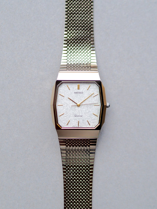 Seiko Dolce 9531-5150 Tungsten Carbide White Textured Dial